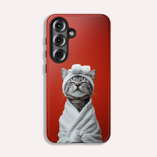 Samsung  Phone Case - Cute Tabby Cat Day Spar - Tough Case for Samsung Galaxy