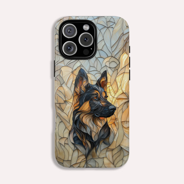 German Shepherd Stain Glass Effect Iphone Tough Case for iPhone
