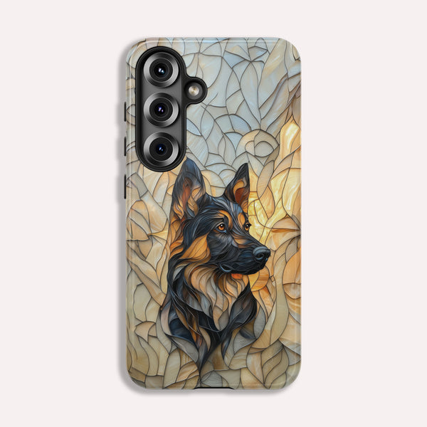 German Shepherd Stain Glass Effect Iphone Tough Case for Samsung Galaxy