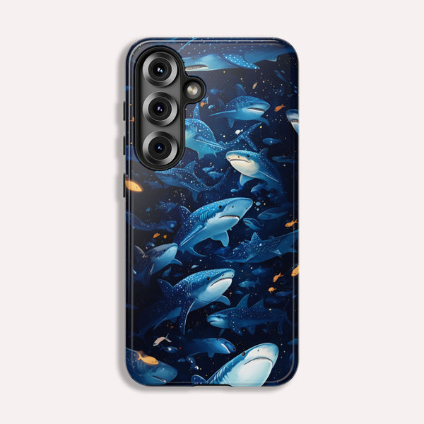 Shark Phone Case - Ocean Vibe, Marine Life - Tough Case for Samsung Galaxy
