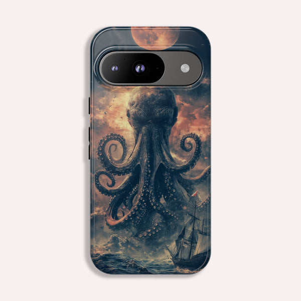 The Kraken - Moody Mythological Octopus Sea Design Tough Phone Case For Google Pixel 9 Pro XL, Pixel 8 Case Pixel 7 6 5