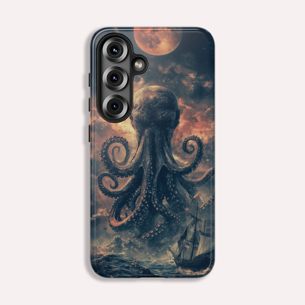 The Kraken - Moody Mythological Octopus Sea Design Tough Phone Case For Samsung Galaxy S25 S24 S23 S22 S21