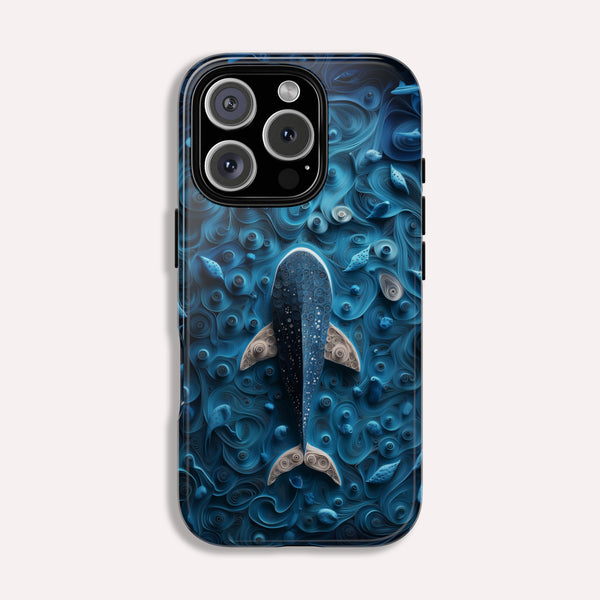 Whale Shark Paper Qilling Theme Ocean Lovers Gift - Tough Case for iPhone