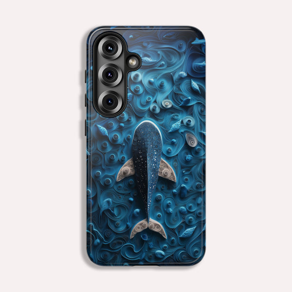 Whale Shark Paper Qilling Theme Ocean Lovers Gift - Tough Case for Samsung Galaxy